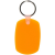 Oval Soft Squeezable Key Tag Promotional Custom Imprinted With Logo- Neon Orange